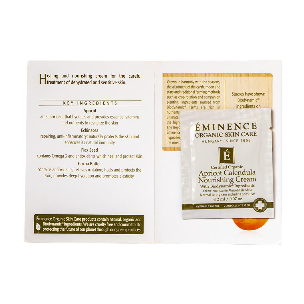 eminence organics apricot calendula nourishing cream sample