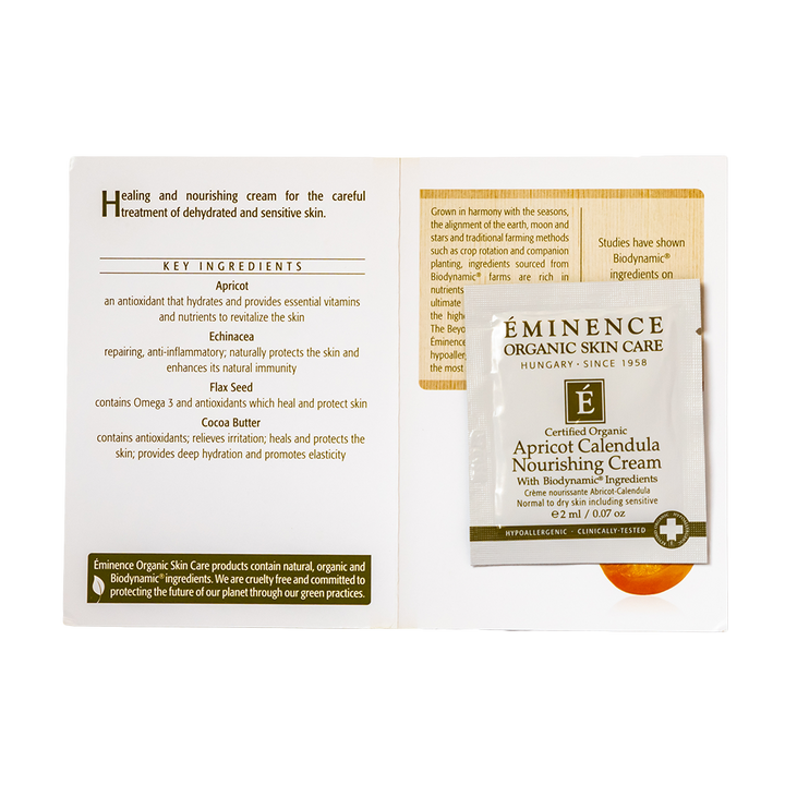 eminence organics apricot calendula nourishing cream sample