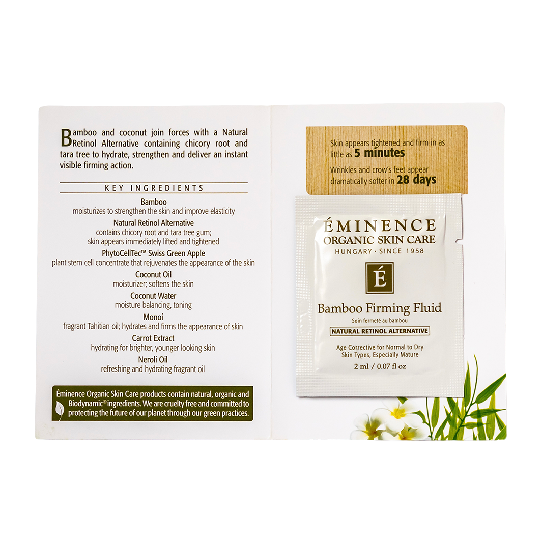 eminence organics bamboo firming fluid sample