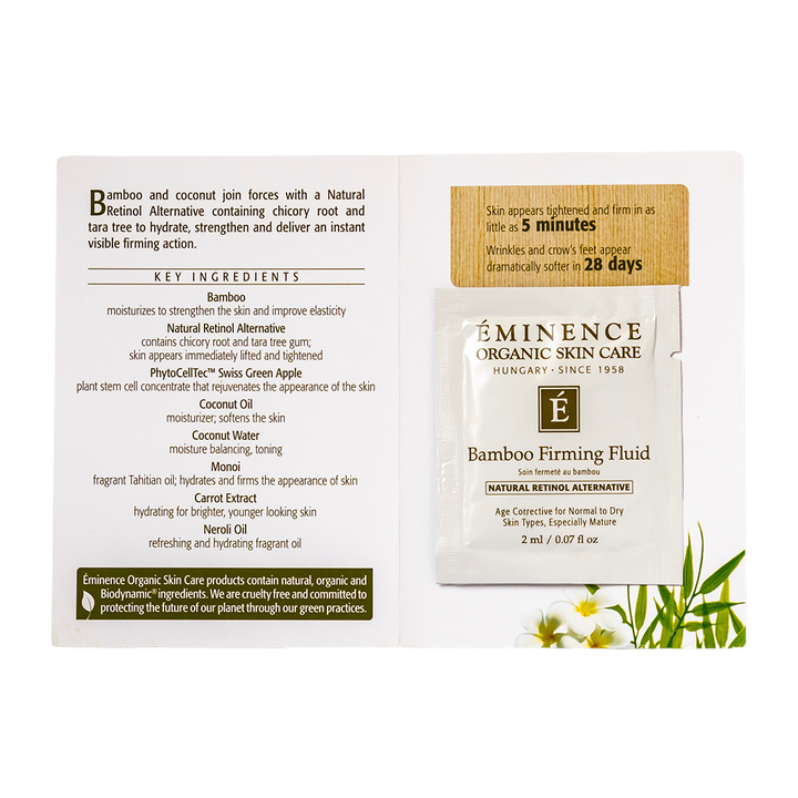 eminence organics bamboo firming fluid sample