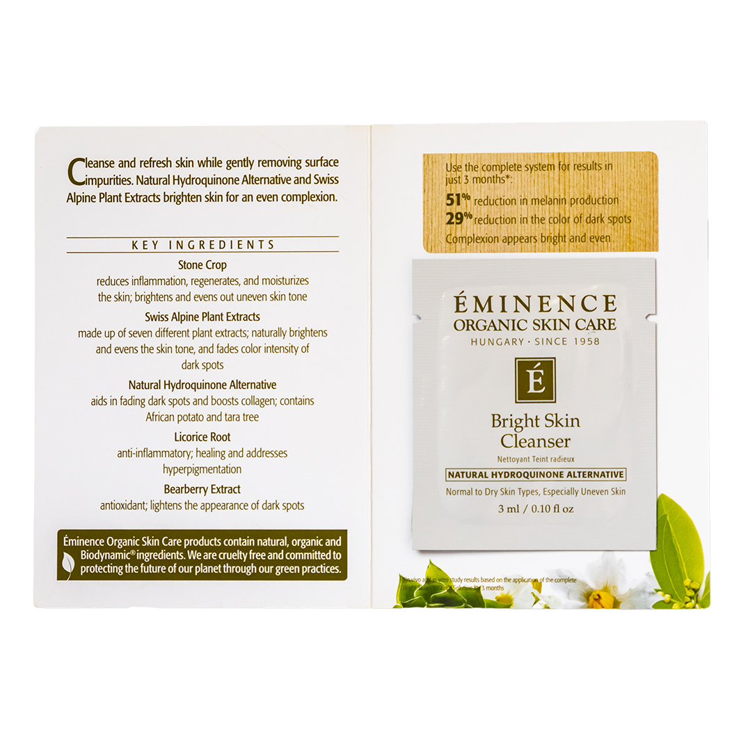 eminence organics bright skin cleanser
