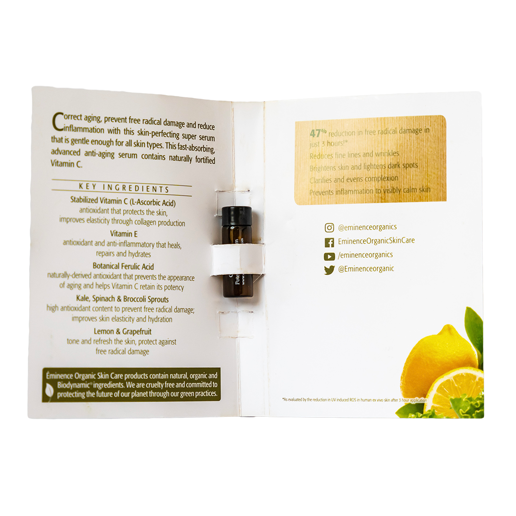 eminence organics citrus and kale serum sample