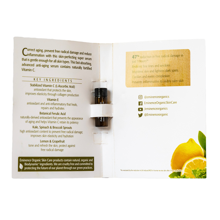 eminence organics citrus and kale serum sample