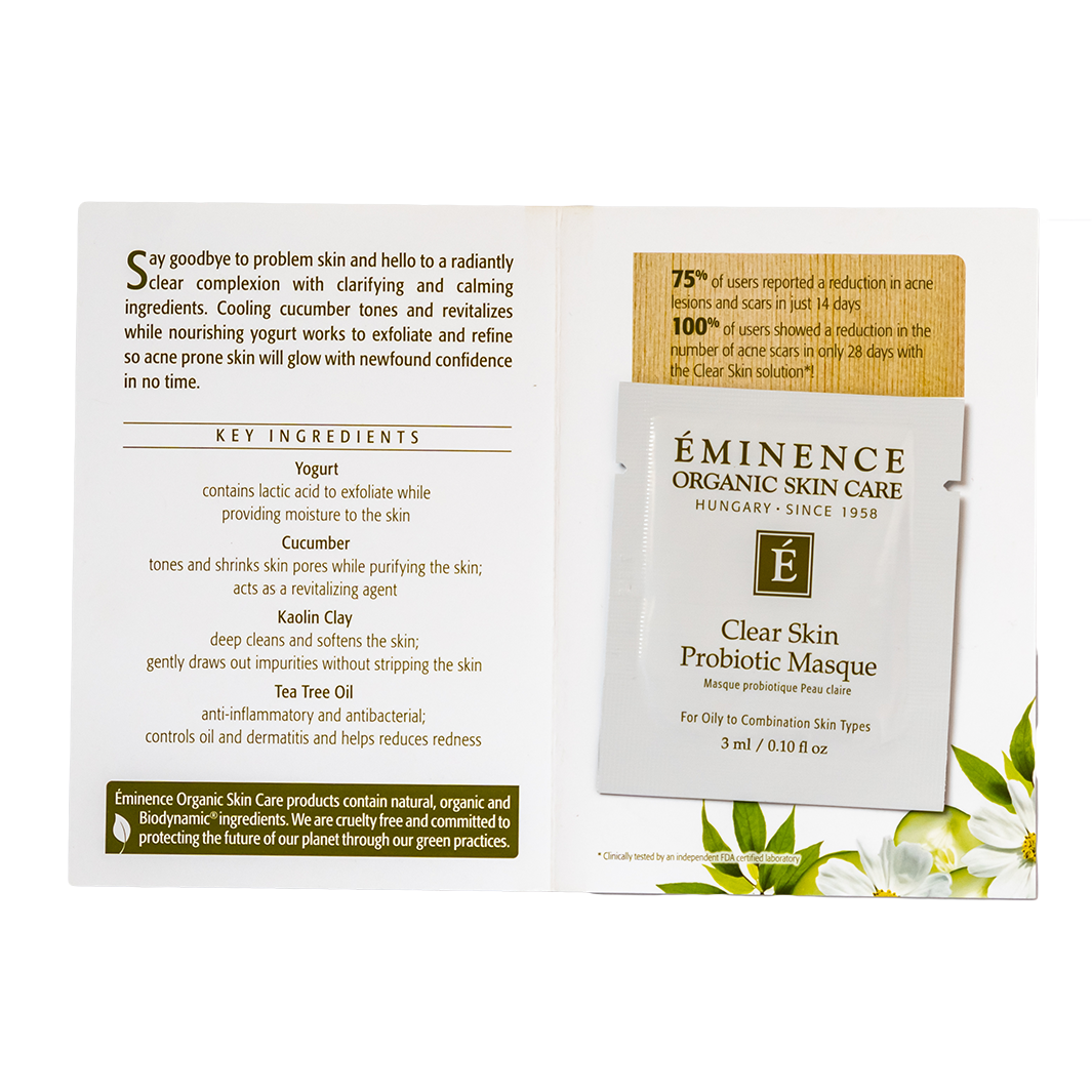 eminence organics clear skin probiotic masque sample