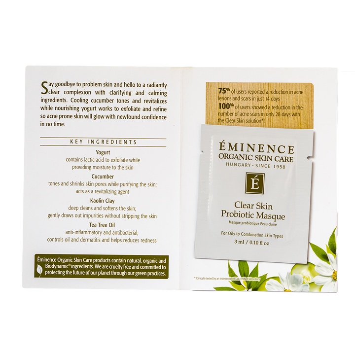 eminence organics clear skin probiotic masque sample