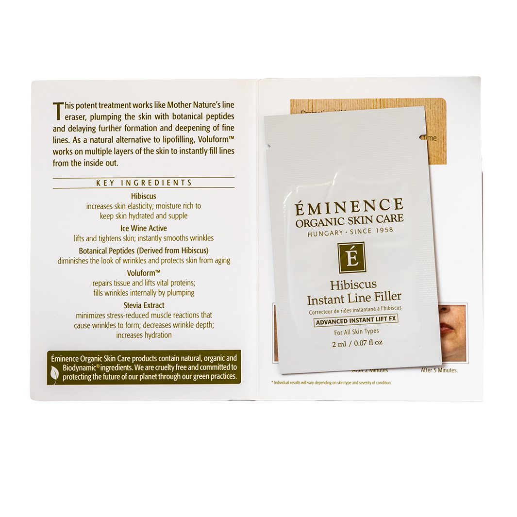 eminence organics hibiscus instant line filler sample