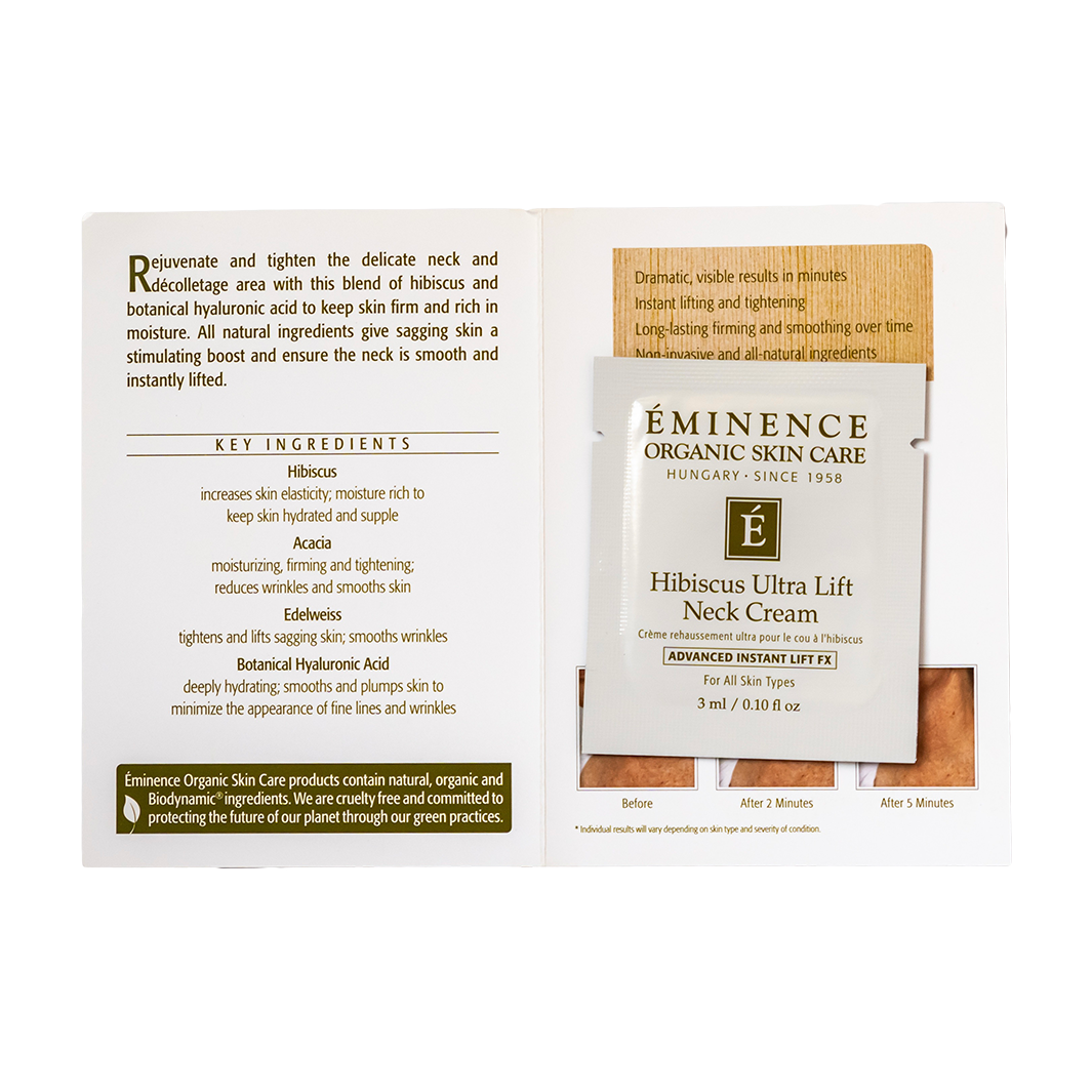 eminence organics hibiscus ultra lift neck cream sample