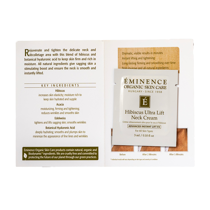 eminence organics hibiscus ultra lift neck cream sample