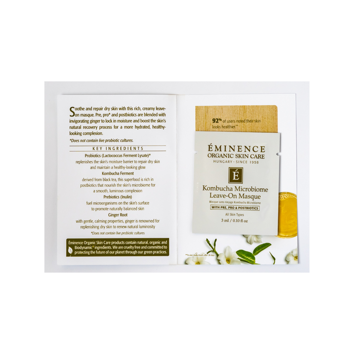 eminence organics kombucha microbiome leave-on masque