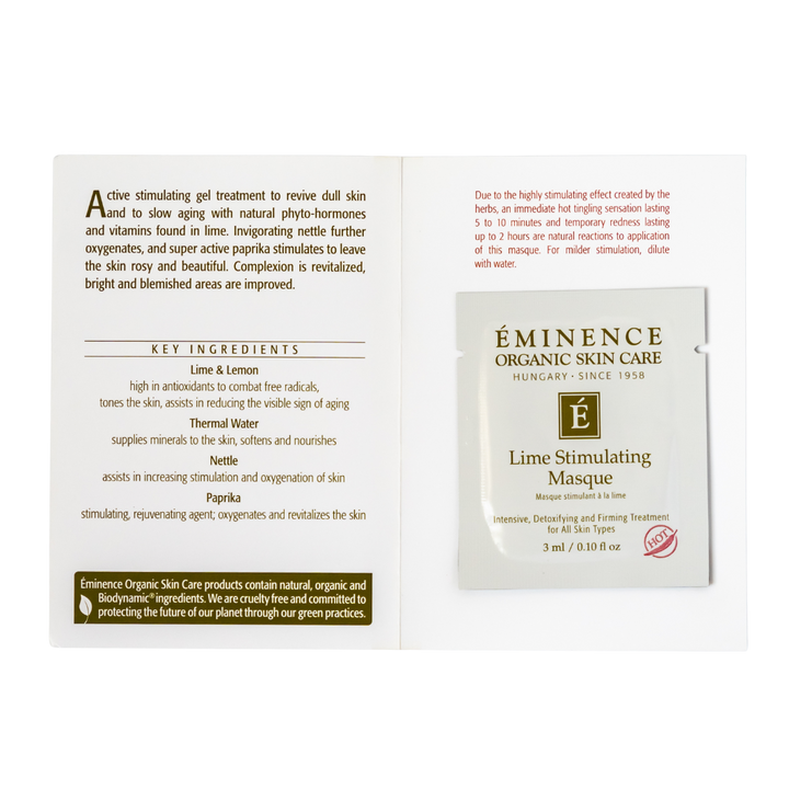 eminence organics lime stimulating masque