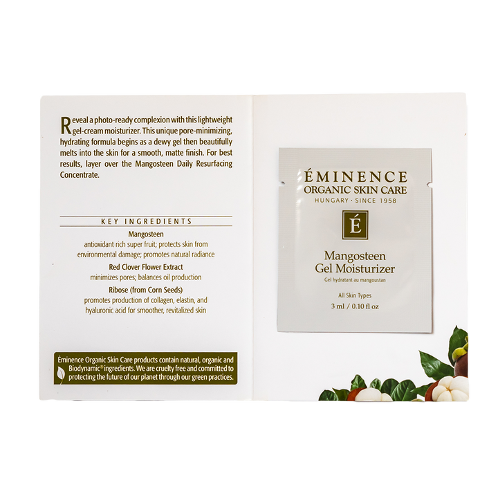 eminence organics mangosteen gel moisturizer sample