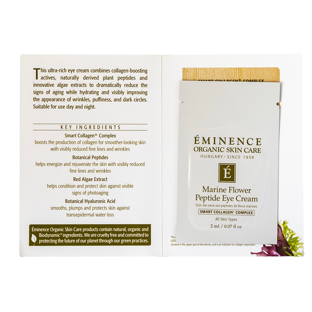 eminence organics marine flower peptide eye cream sample