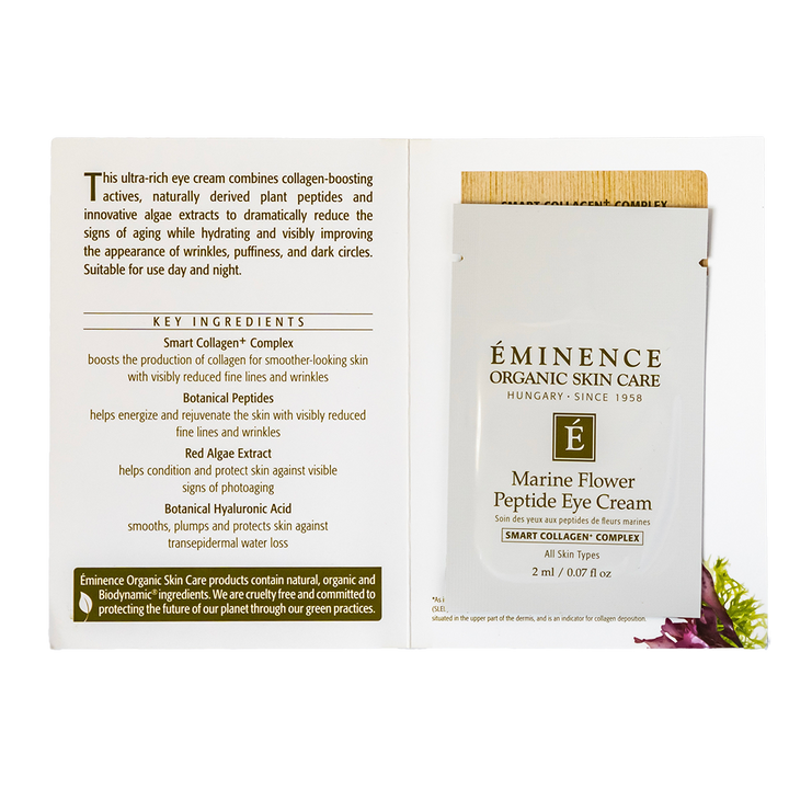 eminence organics marine flower peptide eye cream sample