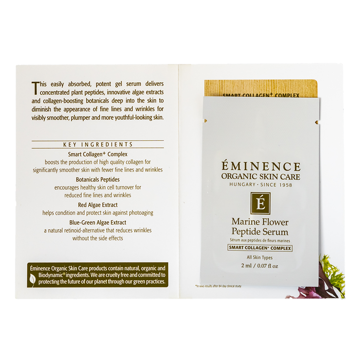 eminence organics marine flower peptide serum sample