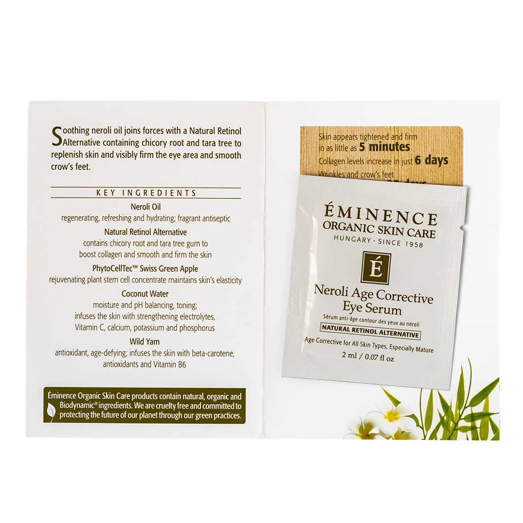 eminence organics neroli age corrective eye serum sample