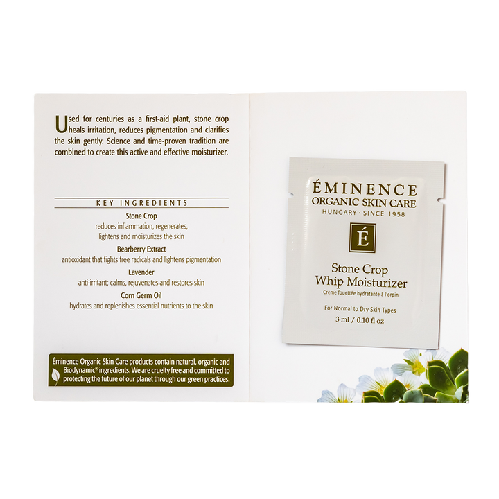 eminence organics stone crop whip moisturizer sample