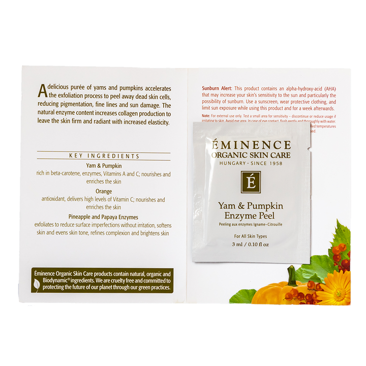 eminence organics yam and pumpkin enzyme peel sample