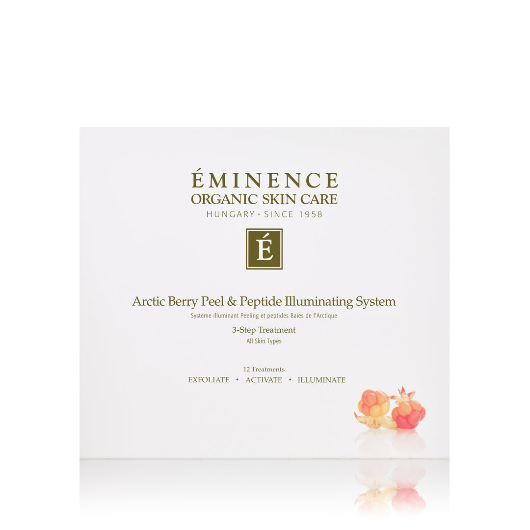 Eminence Organics Arctic Berry Peel & Peptide Illuminating System box