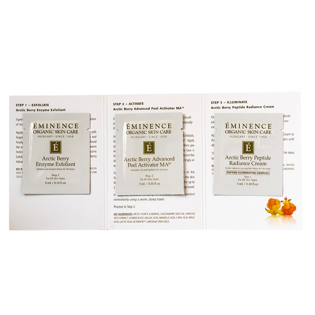 Eminence Organics Arctic Berry Peel & Peptide Illuminating System sample size