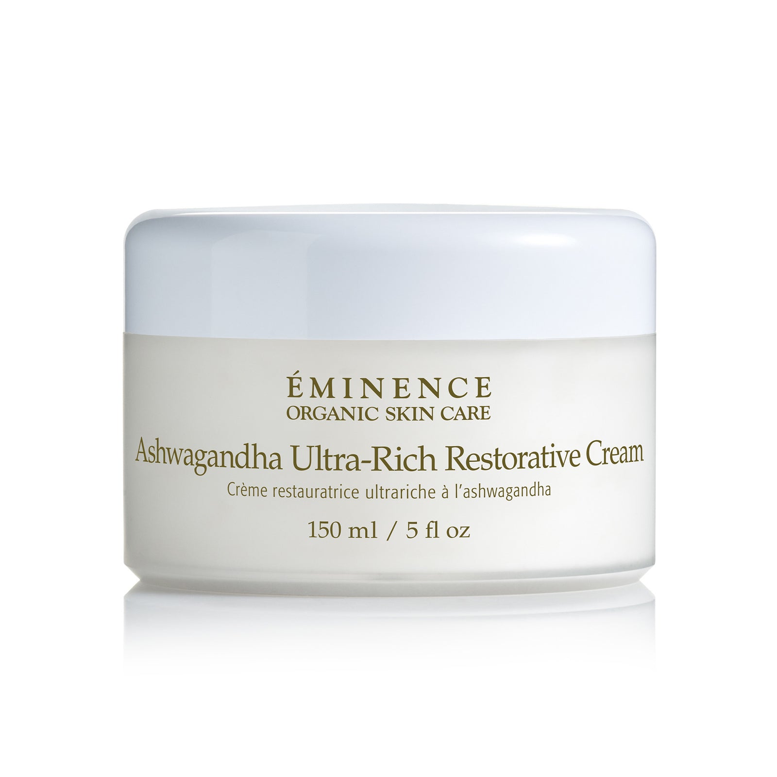 Eminence Organics Ashwagandha Ultra-Rich Restorative Cream jar on a white background