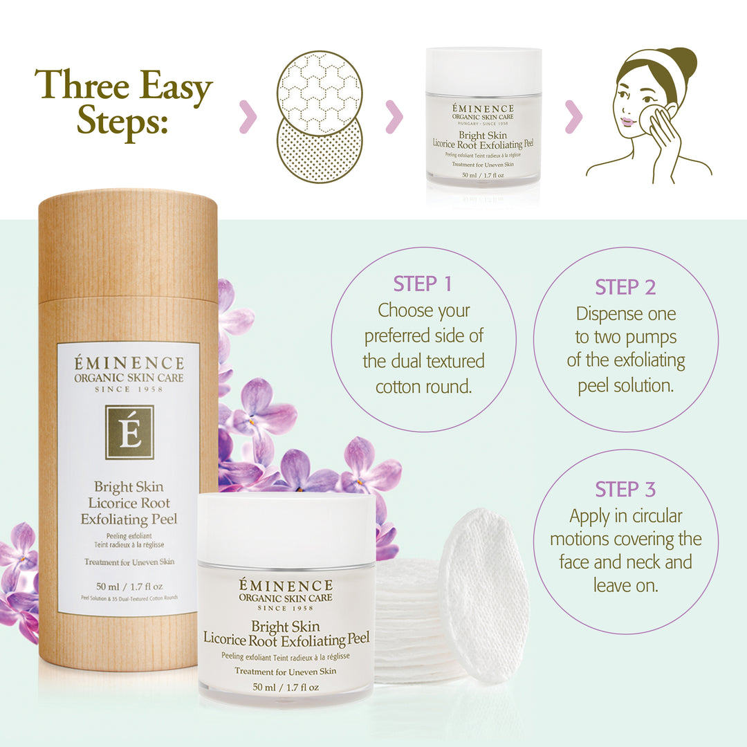 Eminence Organics Bright Skin Licorice Root Exfoliating Peel how to apply