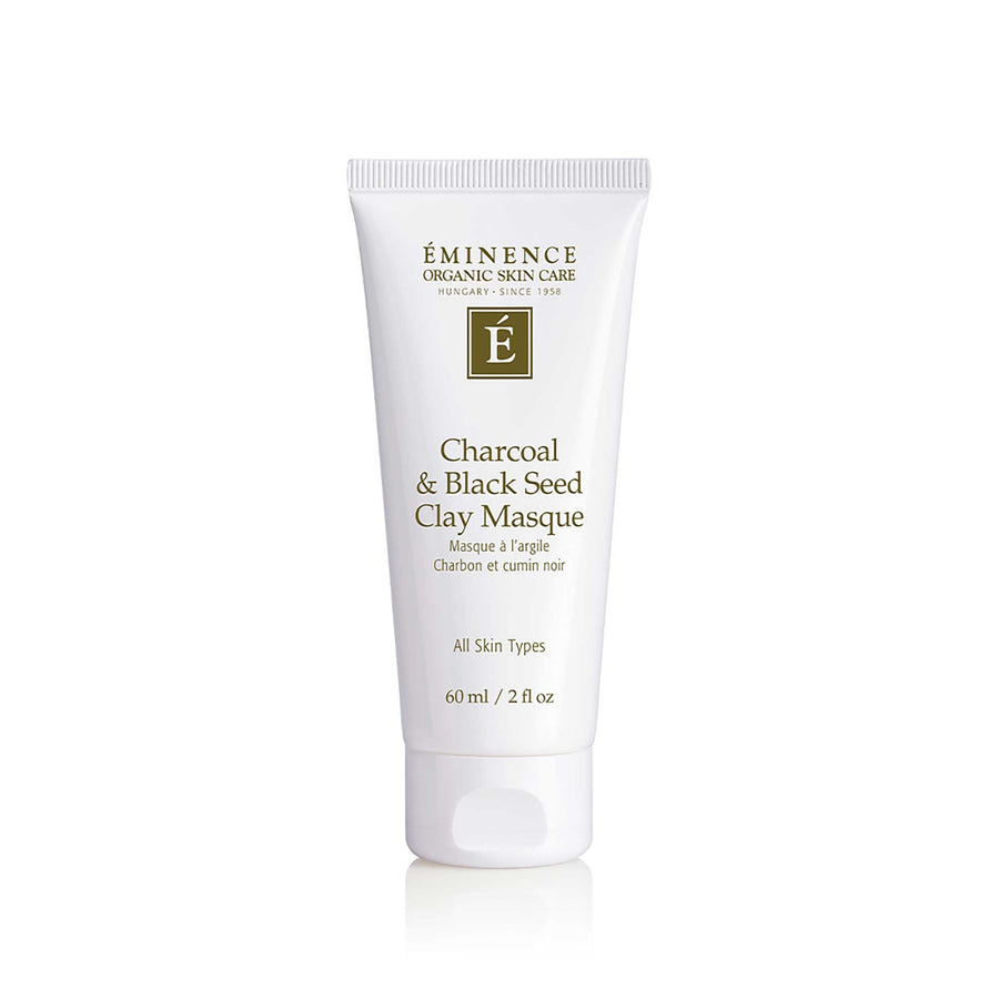 Eminence Organics Charcoal & Black Seed Clay Masque 2 oz on a white background