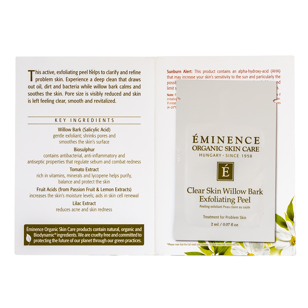 Eminence Organics Clear Skin Willow Bark Exfoliating Peel sample size