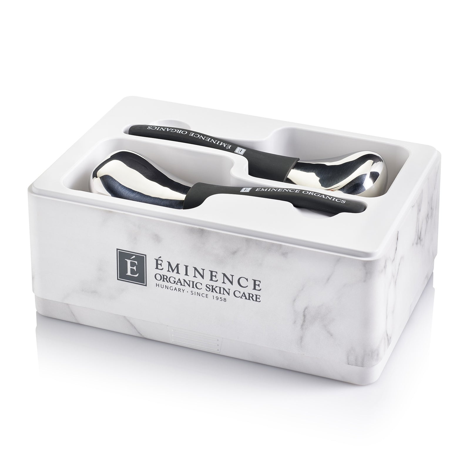 Eminence Organics Cryo-Thermal Sculpting Tool open with tools showing 