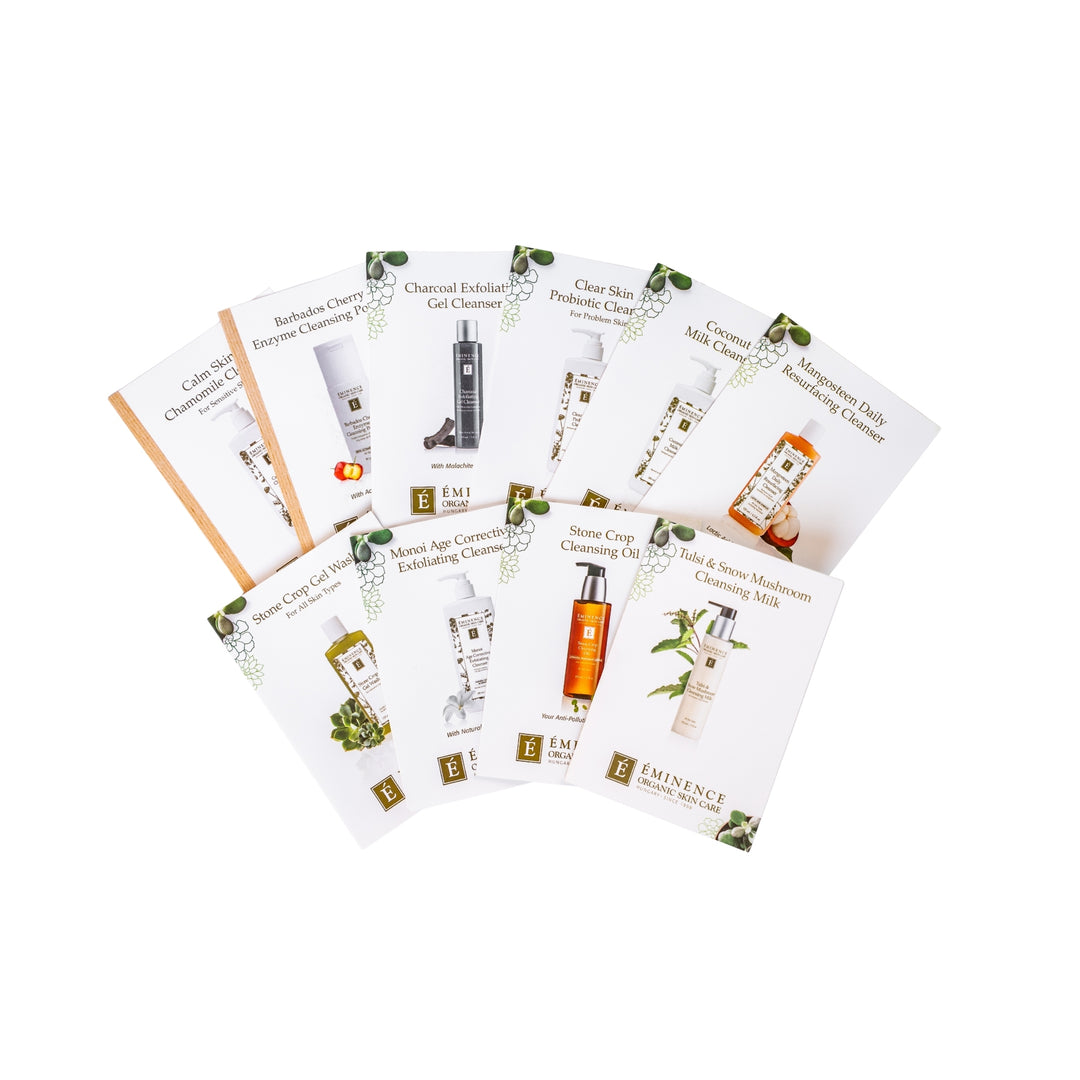 Eminence Organics Find Your Cleanser Sample Set 2025 on white background
