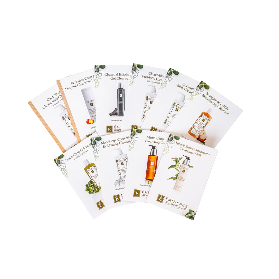 Eminence Organics Find Your Cleanser Sample Set 2025 on white background