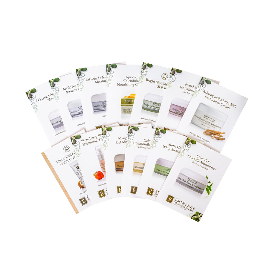Eminence Organics Find Your Moisturizer Sample Set 2025 on a white background