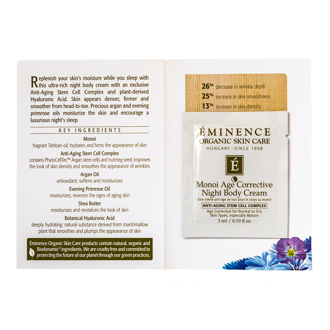 Eminence Organics Monoi Age Corrective Night Body Cream sample size