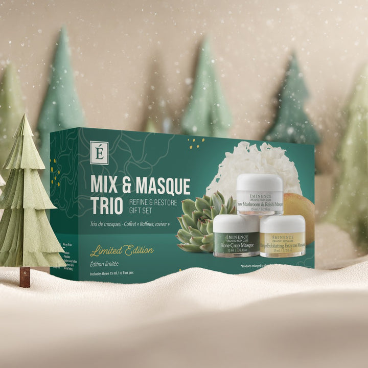 Eminence Organics Mix & Masque Trio: Refine & Restore Gift Set - Limited Edition lifestyle winter wonderland