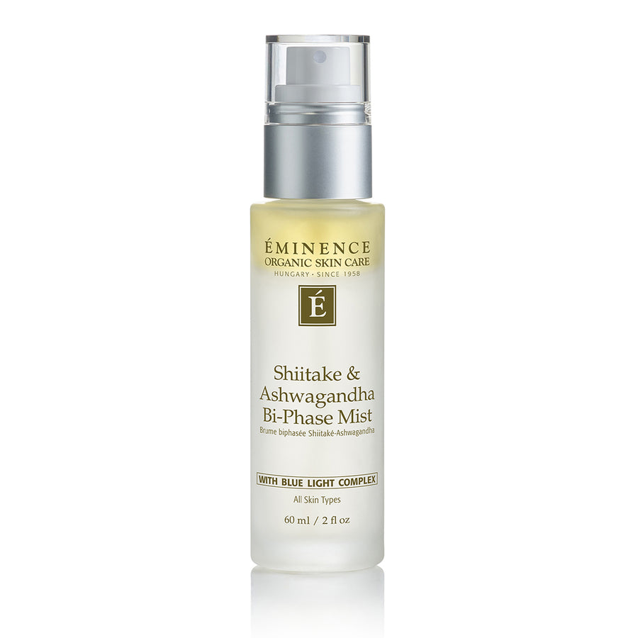 Eminence Organics Shiitake & Ashwagandha Bi-Phase Mist on a white background