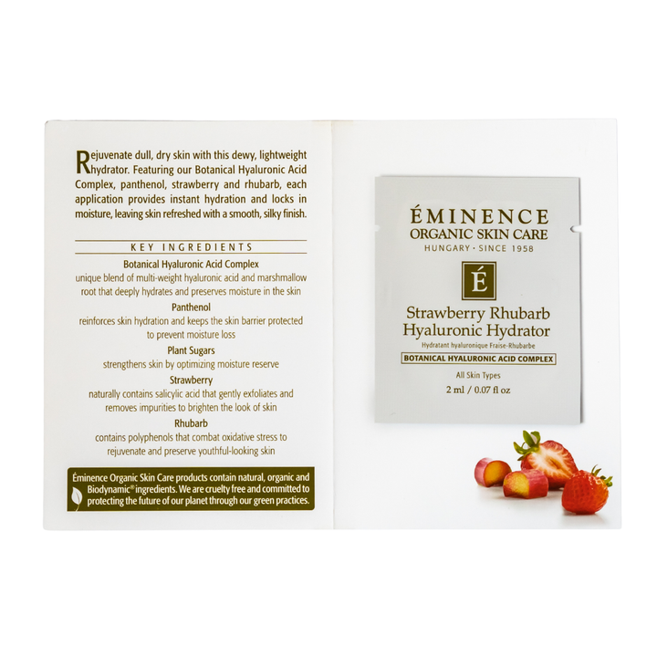 Eminence Organics Strawberry Rhubarb Hyaluronic Hydrator sample size