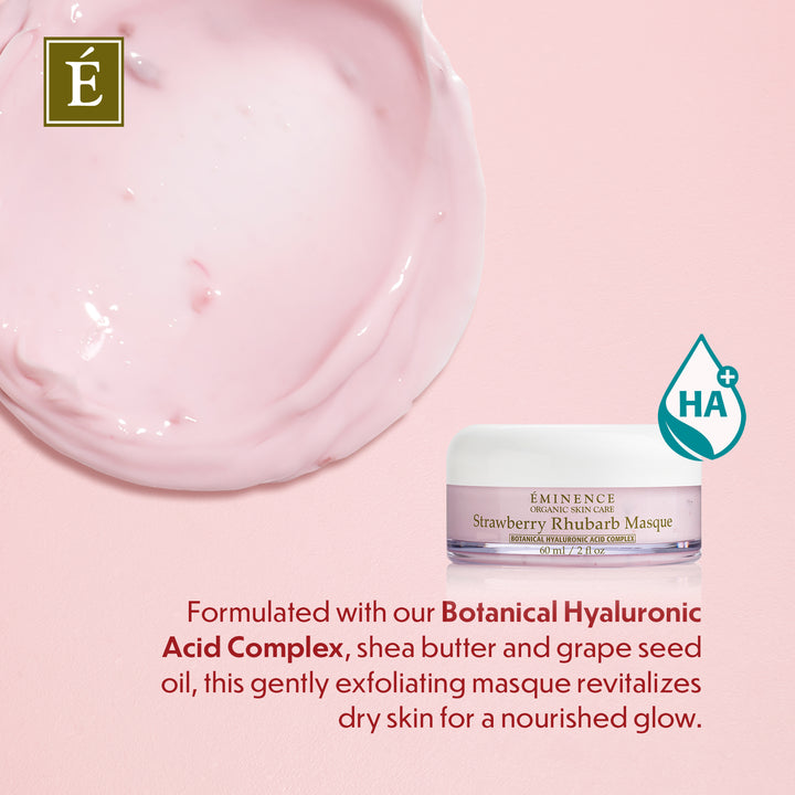 Eminence Organics Strawberry Rhubarb Masque - Limited Edition key ingredients info