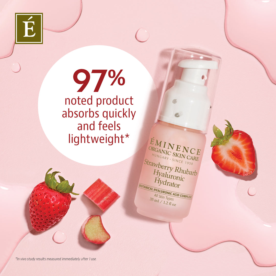 Eminence Organics Strawberry Rhubarb Hyaluronic Hydrator clinical results