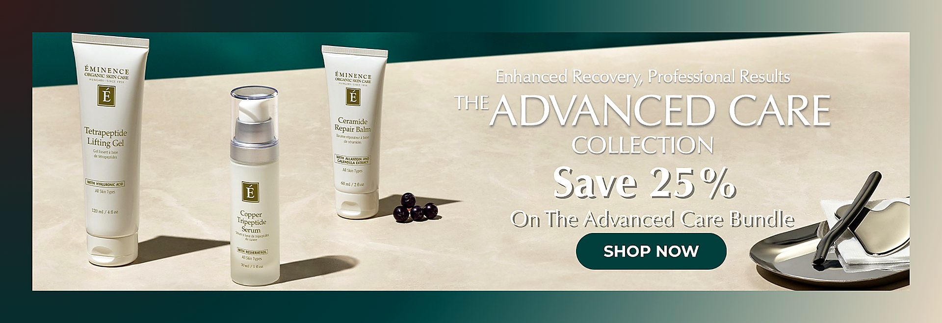 Eminence Organics Advanced Care Collection Baanner