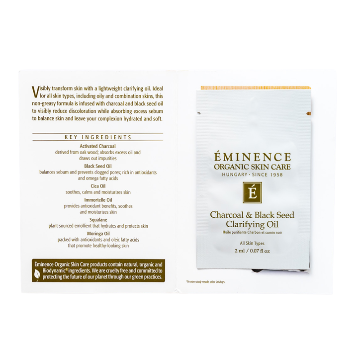 Eminence Organics Charcoal &amp; Black Seed Clarifying Oil sample size