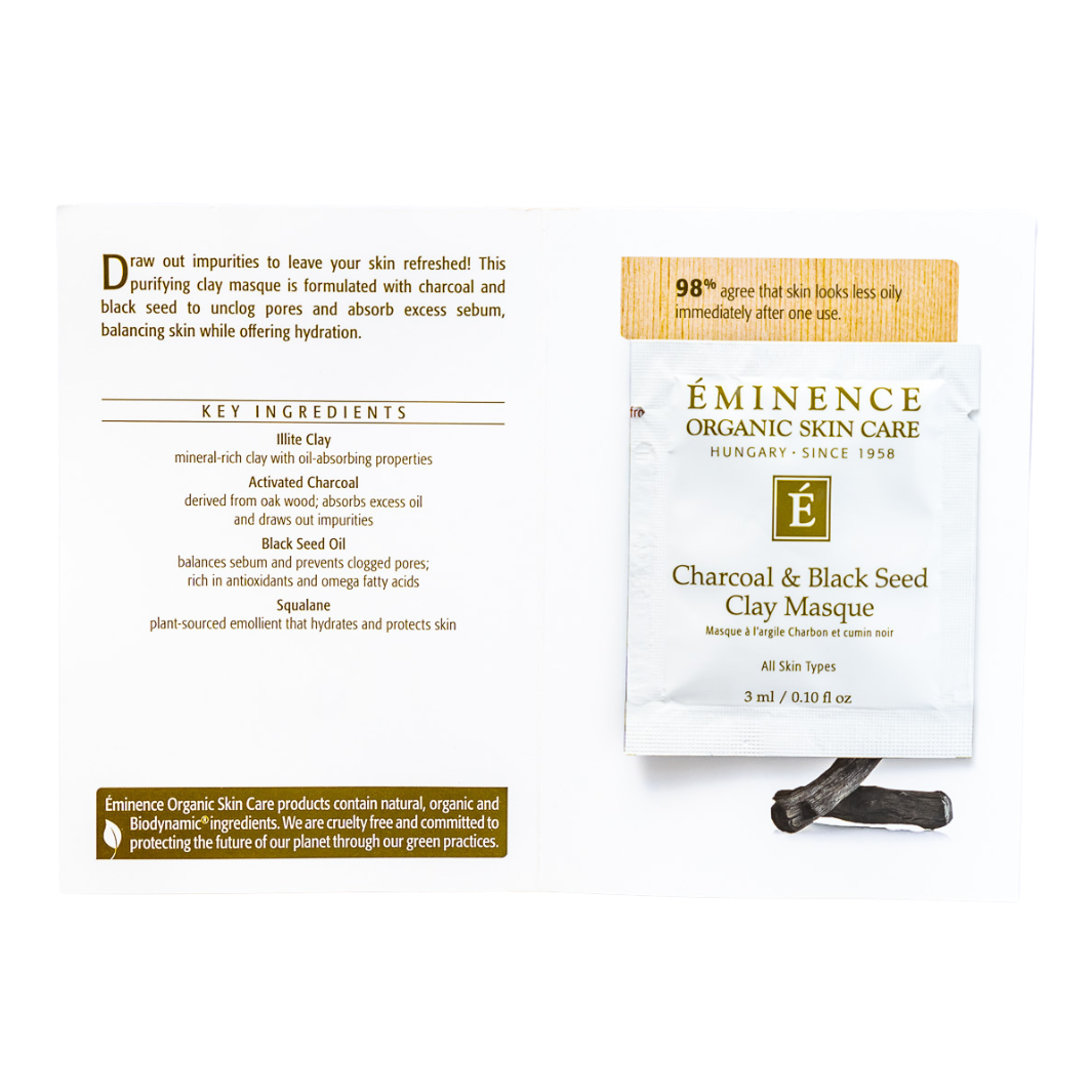 Eminence Organics Charcoal & Black Seed Clay Masque sample size