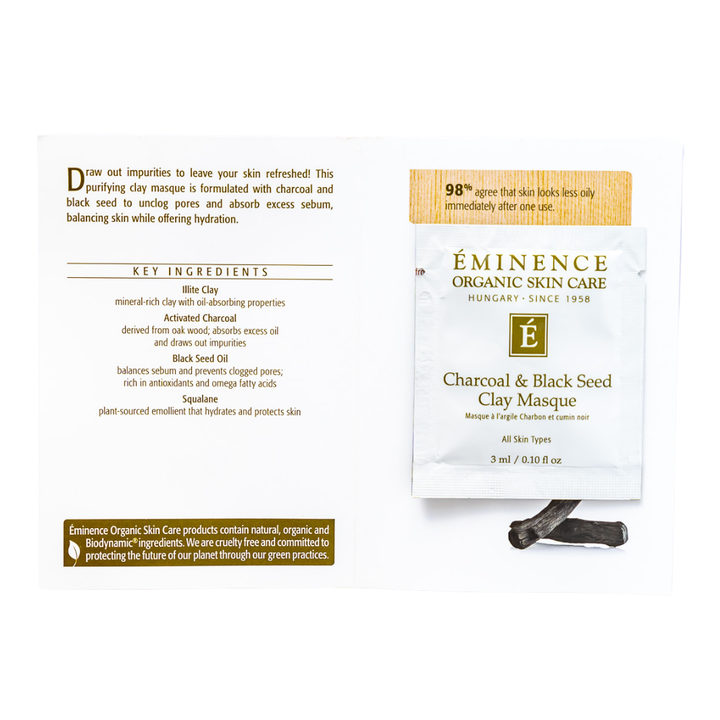 Eminence Organics Charcoal &amp; Black Seed Clay Masque sample size