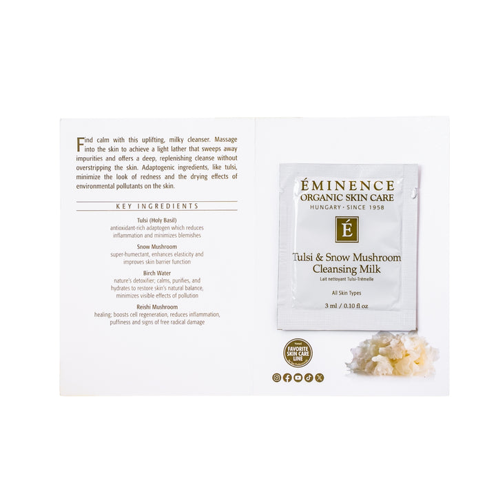 Eminence Organics Tulsi & Snow Mushroom Cleansing Milk sample size