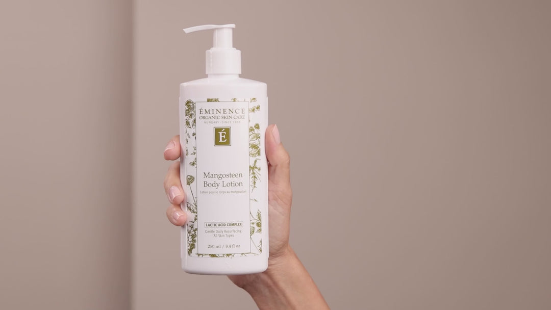 Eminence Organics Mangosteen body lotion video