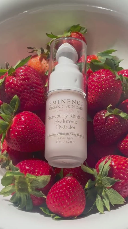 eminence organics strawberry rhubarb hyaluronic hydrator social media video