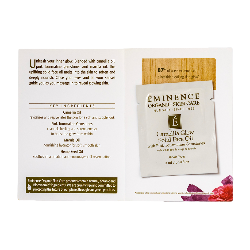 eminence organics camellia glow solid face oil sample