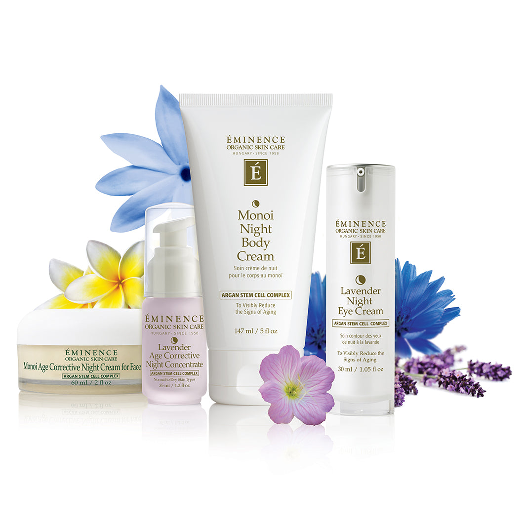 Eminence Lavender Age Corrective Night Eye Cream – 6 Card Samples, 2ml Each, Organic