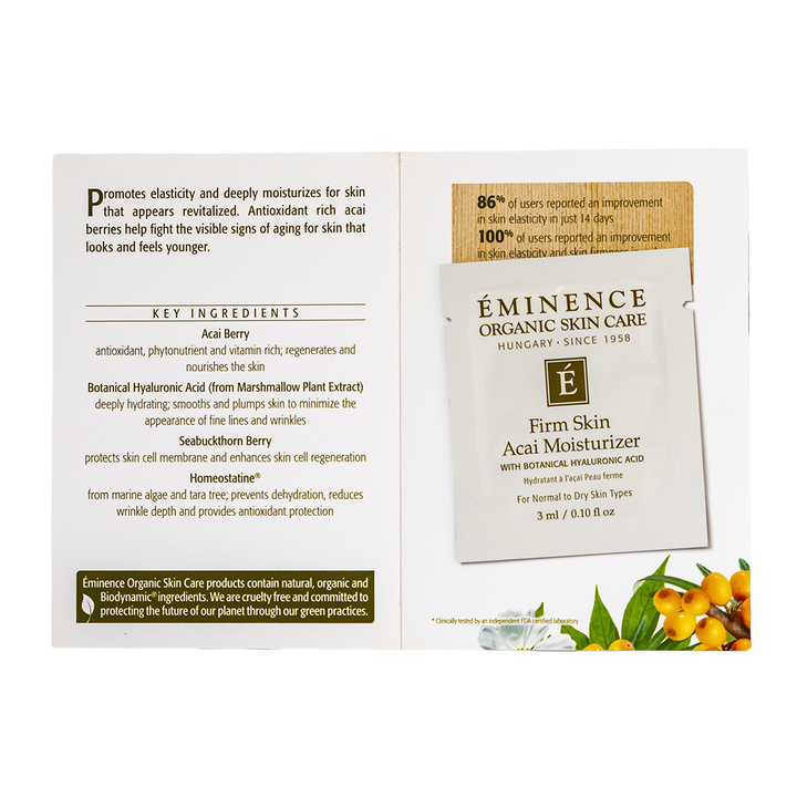 eminence organics firm skin acai moisturizer sample