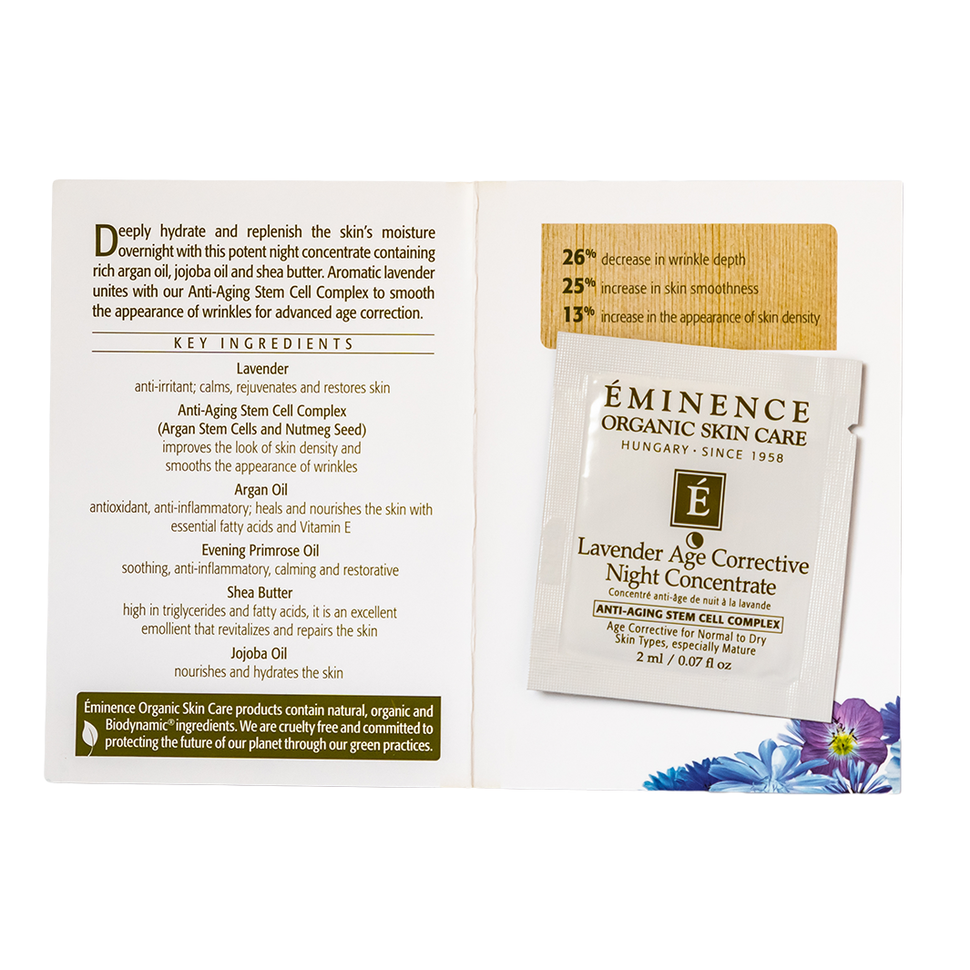 eminence organics lavender age corrective night concentrate sample