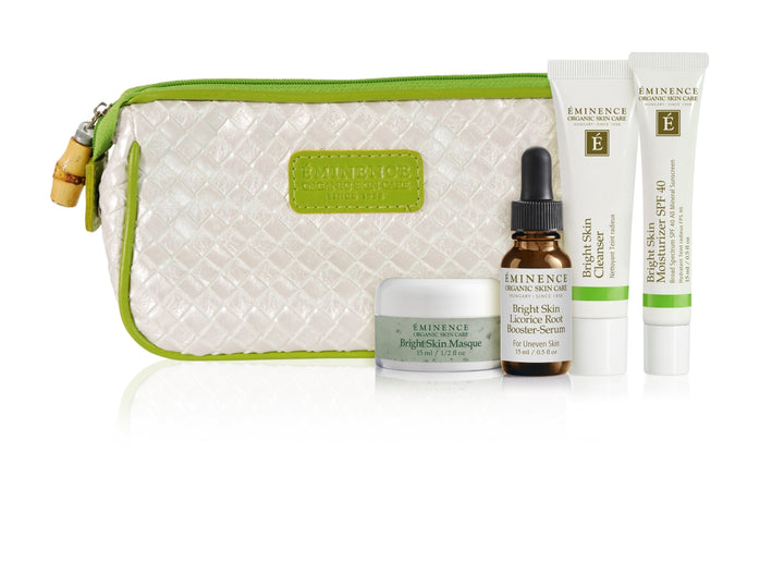 eminence organics bright skin starter set with products