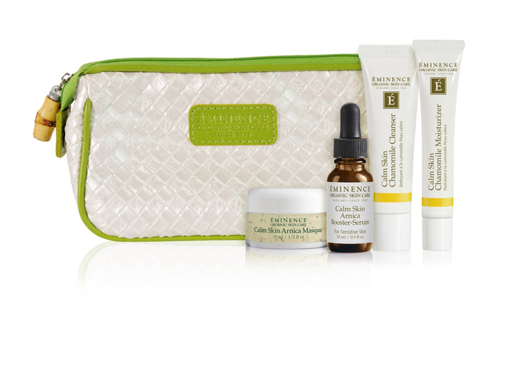 eminence organics calm skin starter set with products